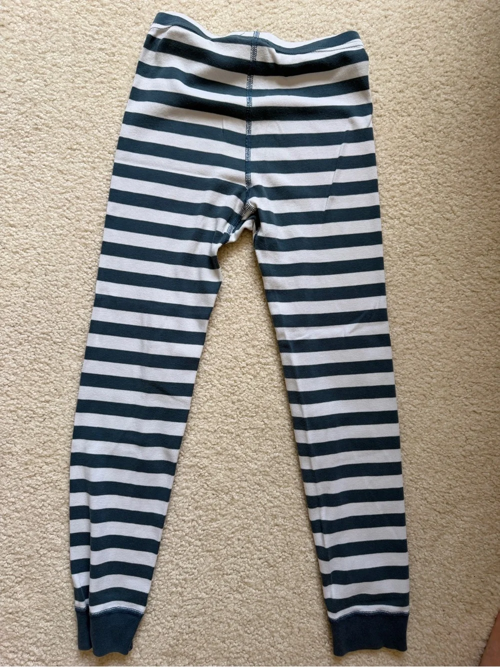 Hanna Andersson Long Sleeve Striped Pajama Set - light / dark blue